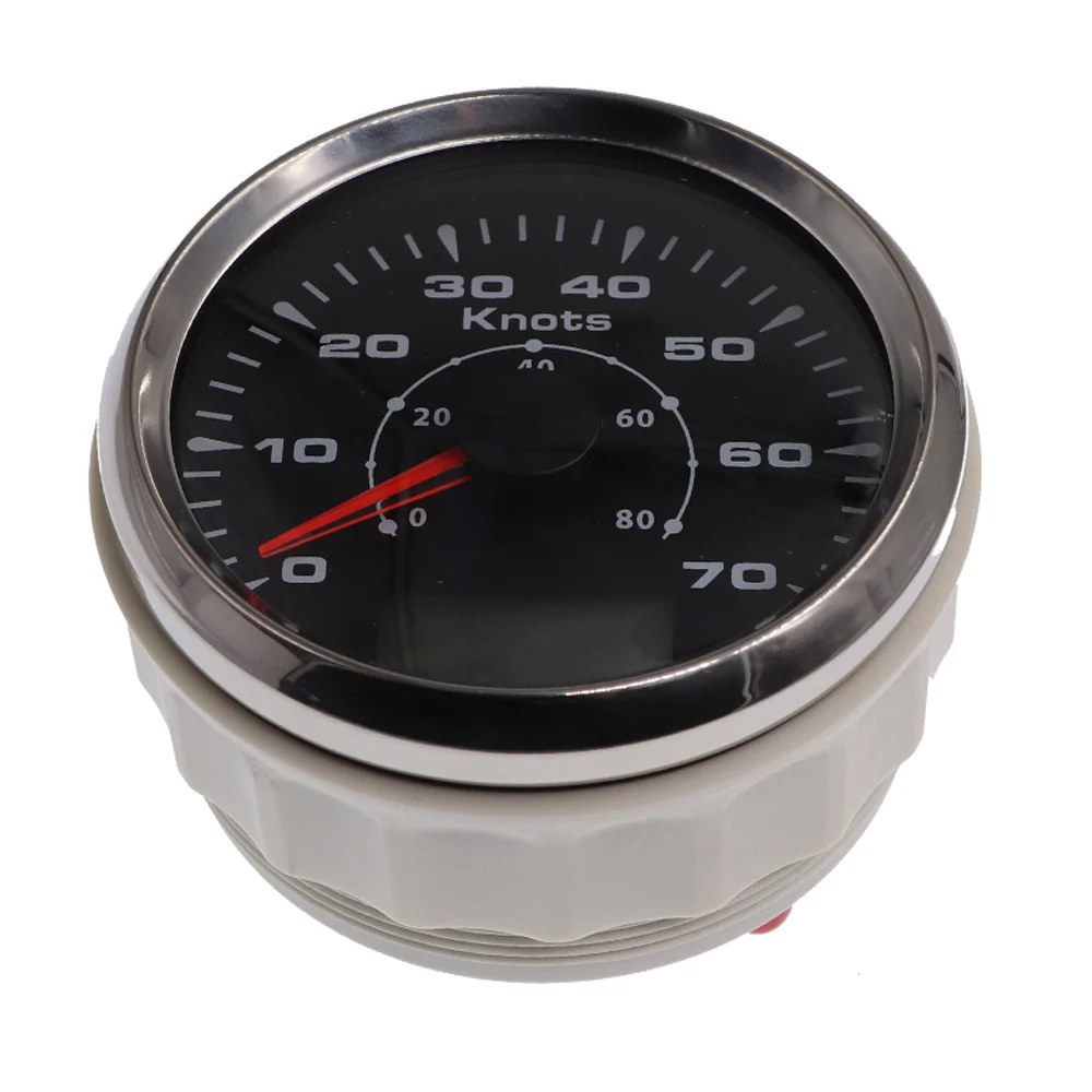 Stainless Steel &amp Glass 85mm Marine Car Digital LCD Speedometer 70 Knots 80 MPH GPS Gauge with 7 Colors Backlight | Автомобили и