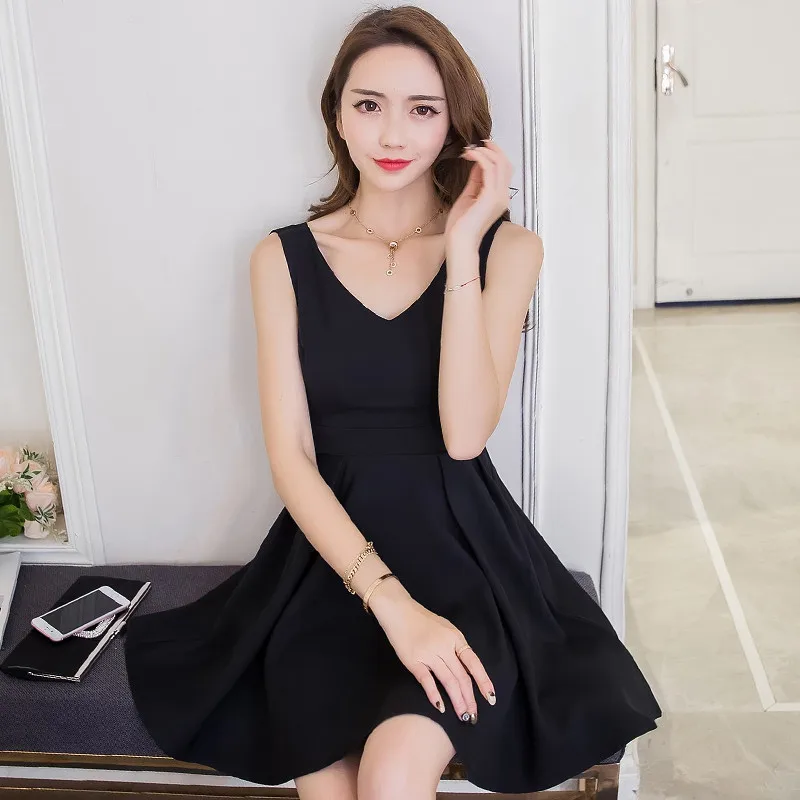 Женское платье 2018 новое летнее без рукавов Пляжное тонкое сексуальное женское |