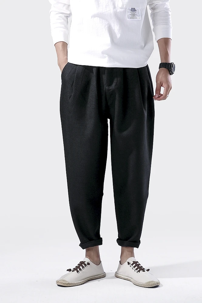 2018 свободные мужские брюки до щиколотки для отдыха в стиле хип-хоп тонкие штаны