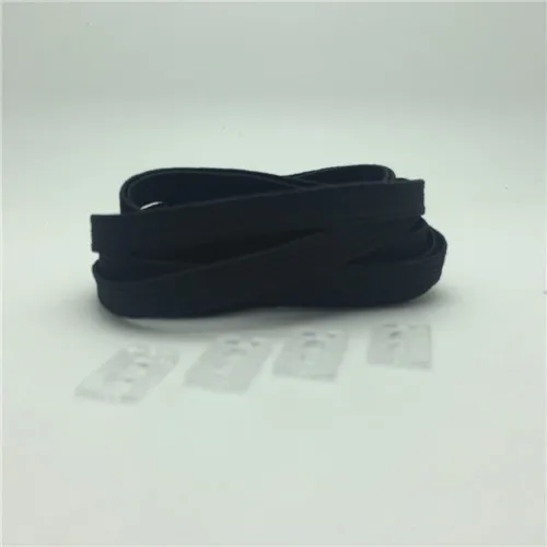 navy blue 1 пара, растягивающиеся кроссовки со шнурками на 100 см без завязок, эластичные резиновые шнурки для детей, безопасные эластичные шнурки - Цвет: navy blue