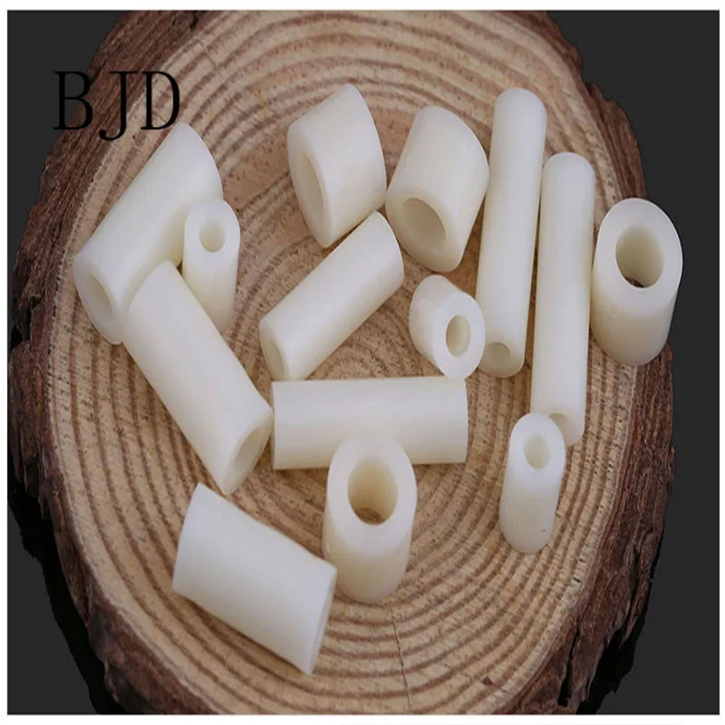 50 шт. M5 ABS Rround противостояние металлические белые нейлоновые без резьбы круглые