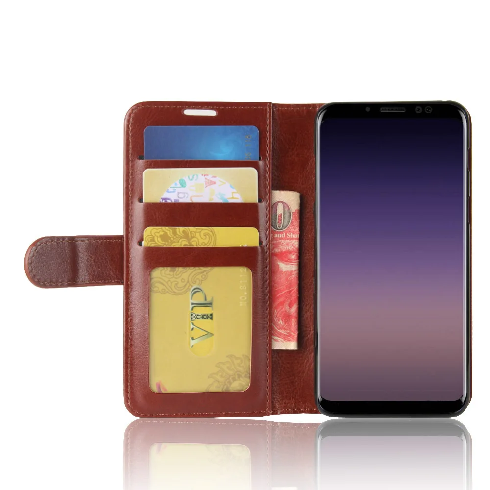 Новый магнитный Бумажник книжка кожаный чехол для телефона Samsung Galaxy A8 (2018) футляр
