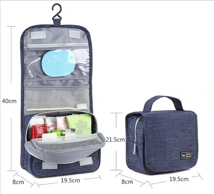 

2018 Simple Unisex nylon waterproof Multifunction bag ladies travel cosmetic bag hook wash bag storage bag cationic wash CZ135