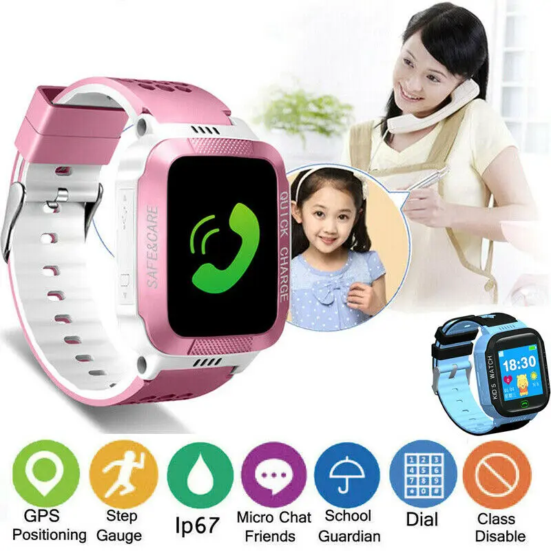 Детские Смарт часы телефон GPS трекер анти потеря SOS Вызов поддержка SIM карты для