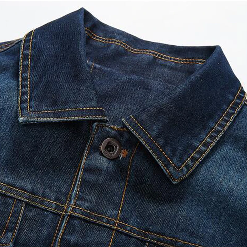 

iSurvivor 2021 Men Plus Size Spring Autumn Denim Jeans Jackets Coats Male Casual Fashion Slim Fit Fashion Jacket Streetwear Men