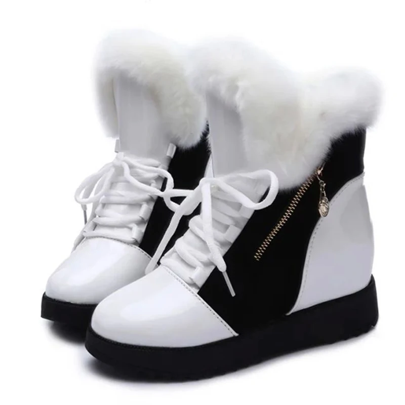 

2019 Shoes Woman Winter Thick Bottom Warmth Increase High Color Matching Tube Casual Simple Martin Boots Tide Boots Women NO.231