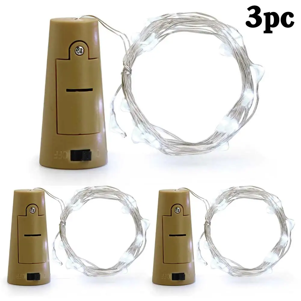 Светодиодная гирлянсветильник из медной проволоки 3 шт. 2 м 20 светодиодов 8 цветов