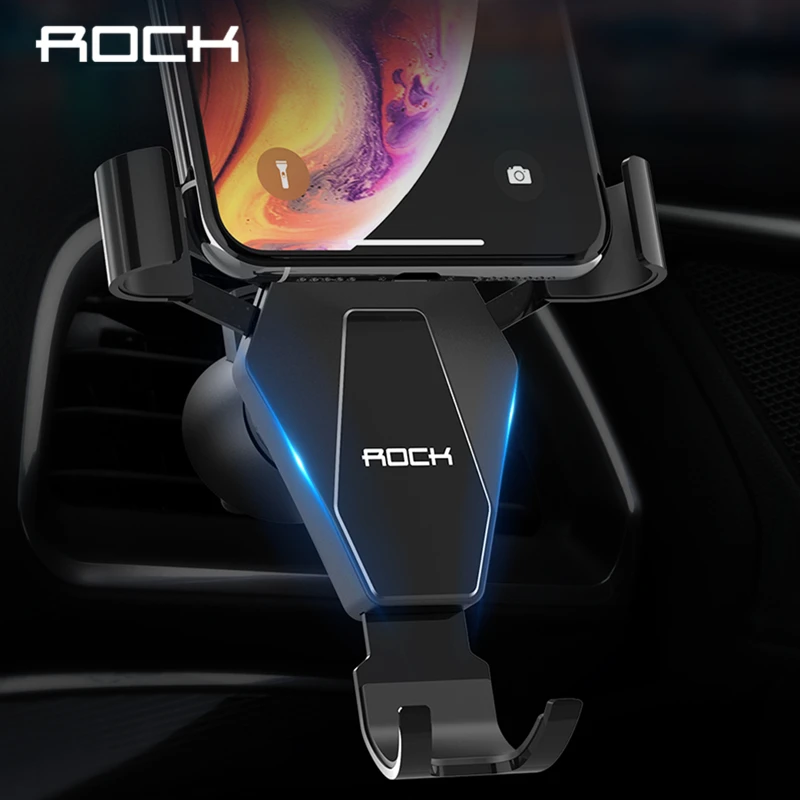 ROCK Metal Gravity Автомобильный держатель для телефона в автомобиле Универсальный