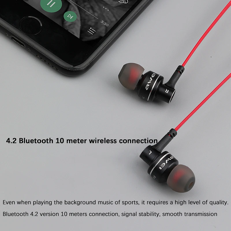Магнитная беспроводная гарнитура AWEI B990BL басовые стереонаушники Bluetooth спортивные