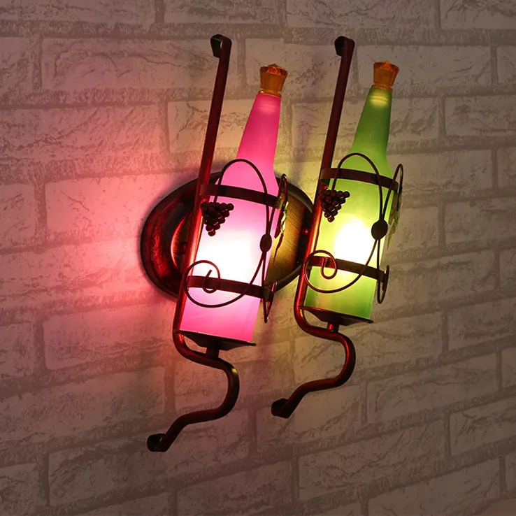 Винтажный деревенский бра настенный светильник для пивной бутылки бара спальни