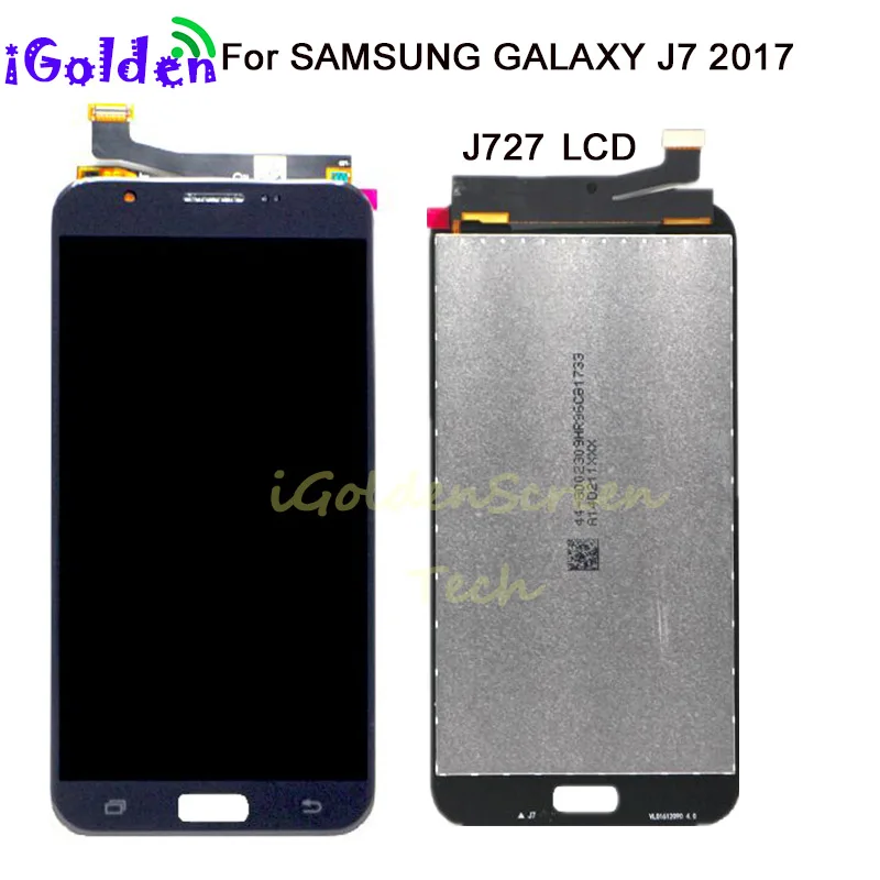 Для SAMSUNG GALAXY J7 2017 J727 J727P ЖК-дисплей с кодирующий преобразователь сенсорного экрана