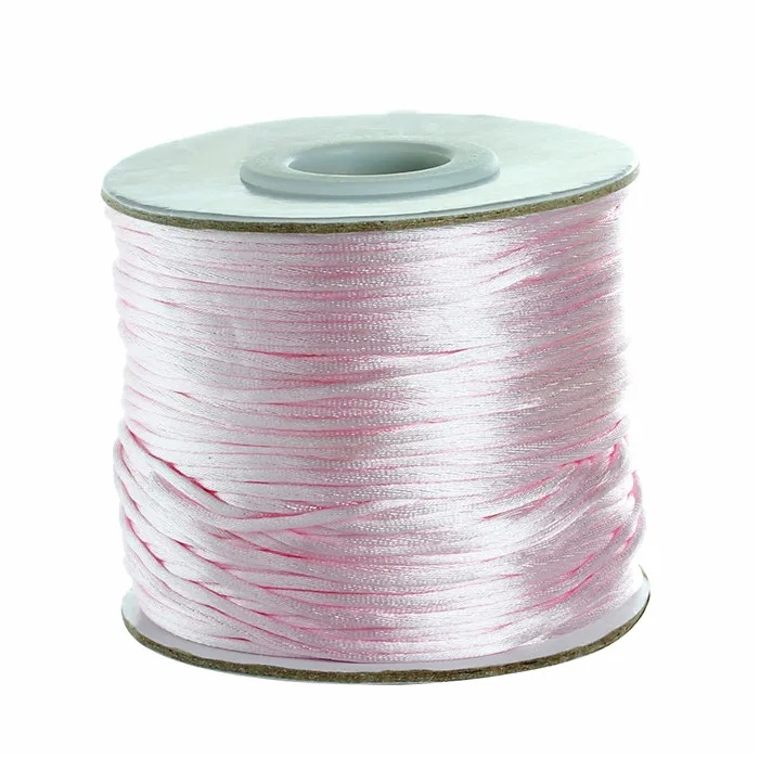 Pink Ckysee 80 ярдов/партия 1,5 мм Многоцветный Нейлон Китайский шелк Шелковый узел макраме шнур из бисера Плетеный провод Diy ювелирных изделий - Цвет: Pink