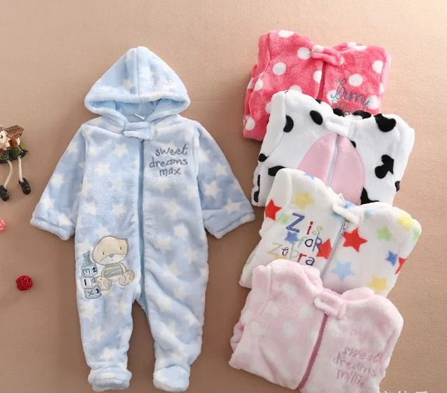 2017 детские комбинезоны милые мягкие для новорожденных мальчиков и девочек