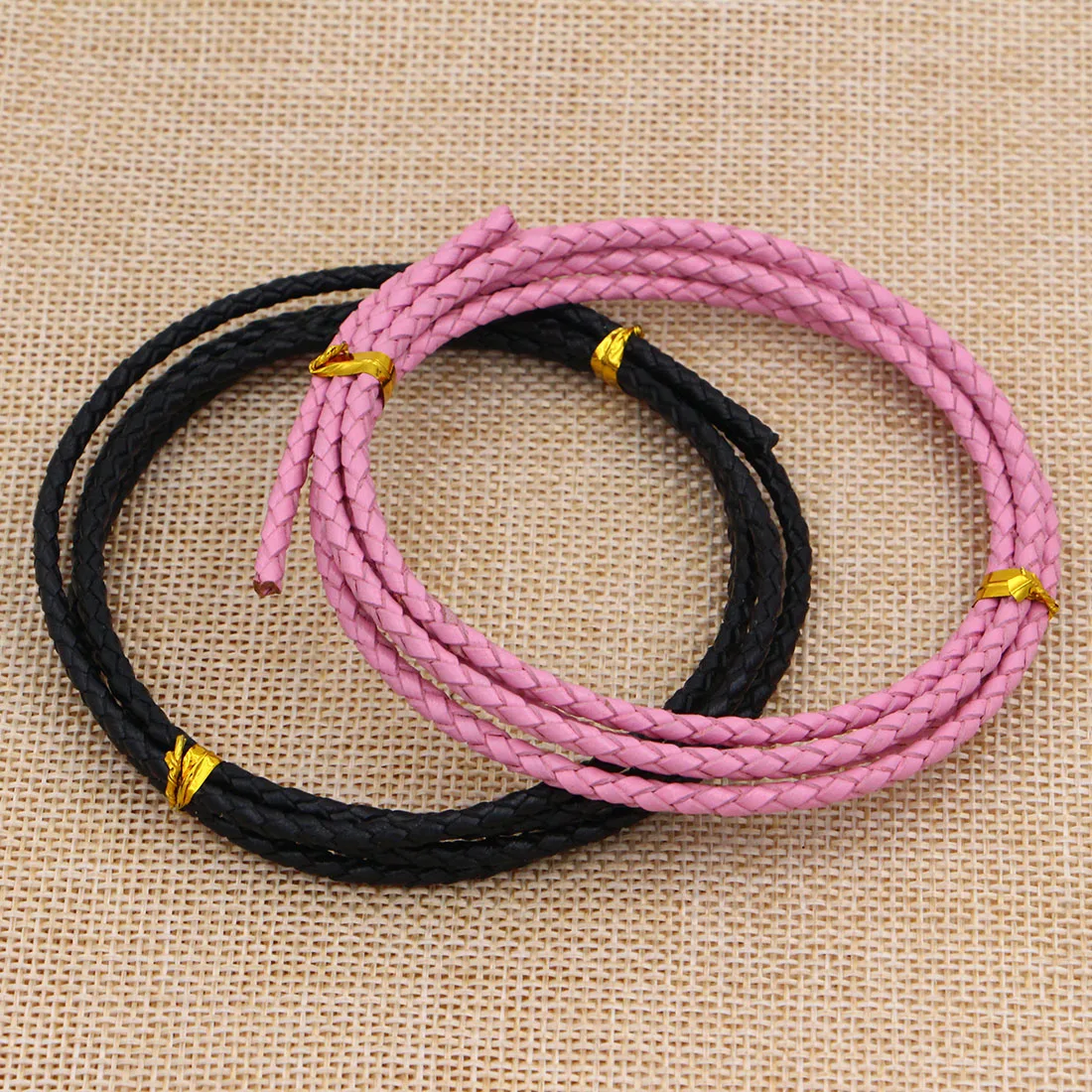 Шнур плетеный из натуральной кожи 1 метр диаметр 3 мм|craft making|jewelry findingsrope string |