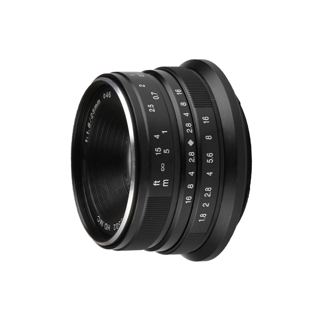7artisans 25mm f1.8 Prime Lens to All Single Series for E Mount Canon EOS-M Mout Micro 4/3 Cameras A7 A7II A7R Free Shipping | Электроника