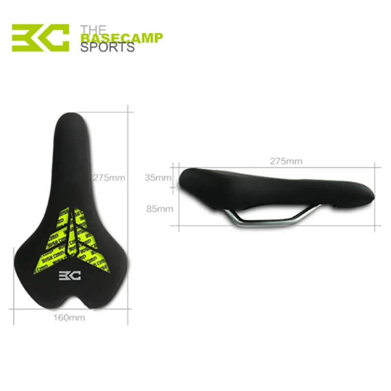 Базовый лагерь Новый импортированный велосипедный седло материал содержит высококачественный силикагель части горный велосипед черный.