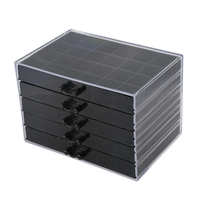 120 Grids Nail Decoration Sequence Organize Box Transparent Empty Nail Art Isplay Holder Case Manicure Tool