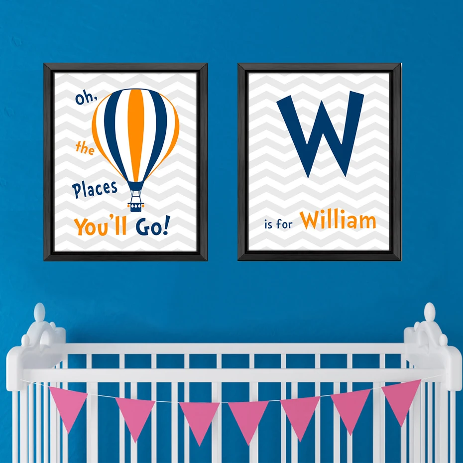 Горячий воздух воздушный шар холст картина о месте вы будете идти на заказ имя