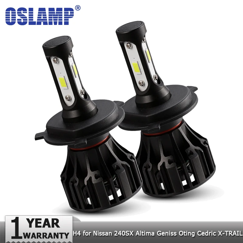 Oslamp H4 Hi lo автомобильная светодиодная лампа для фары 12 В 24 в 72 Вт Автомобильные