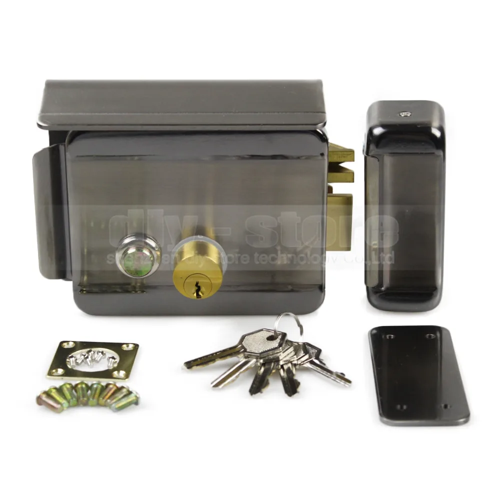 Diysecur водонепроницаемый Электрический замок системы безопасности двери rim lock для