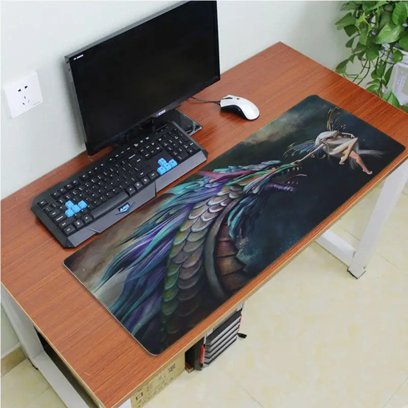 Yinuoda Digital Art Dragon коврик для мыши геймерская игра коврики размер для 40x90 см Скорость версия коврики для игровой мыши - Цвет: Lock Edge 30x60cm