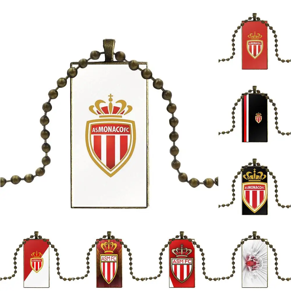 EJ glaze As Monaco Soccer для мужчин и женщин подарочное ожерелье с бронзовым покрытием
