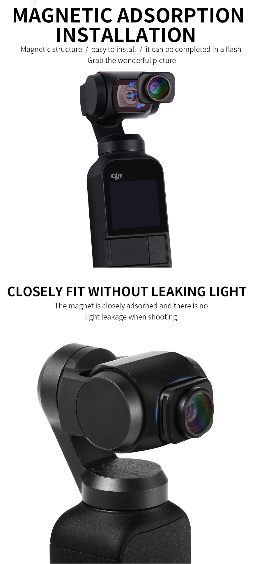 MAMEN OP-5 OP-6 Широкоугольный макро объектив для Dji Osmo Pocket 10X HD 4K макро объектив Gimbal аксессуары магнитные линзы