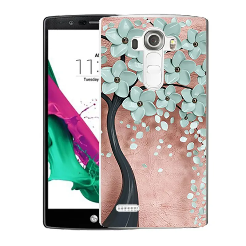QMSWEI TPU Transparent Phone Case For LG K3 K4 K5 K8 Soft Painted Pineapple Flamingo Leaf Flora Design Cover G3 G4 G5 V10 |