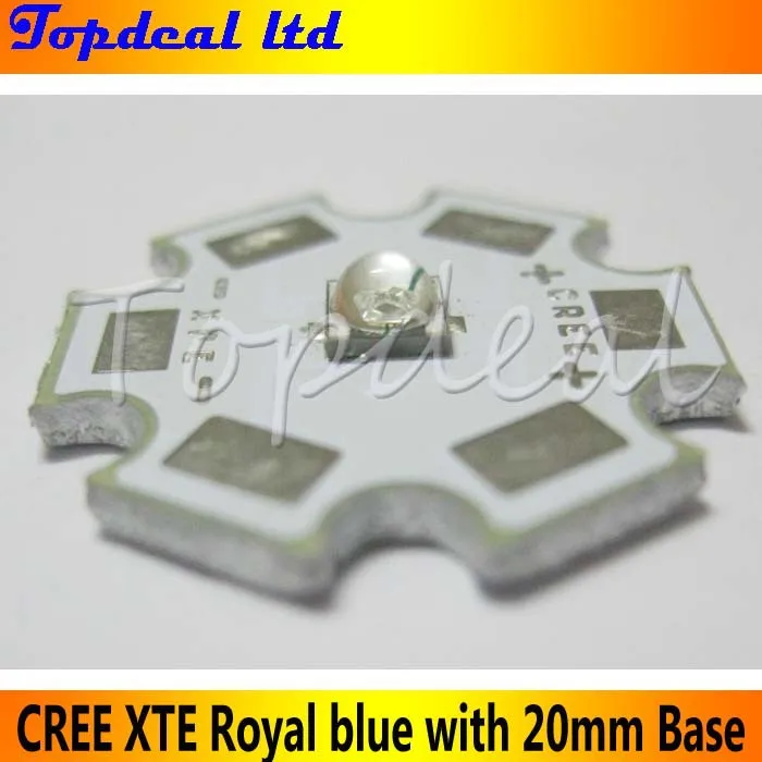 Топ CREE XTE XT E LED 5 Вт Королевский синий 450 460нм светодиодный чип излучатель с 20 мм