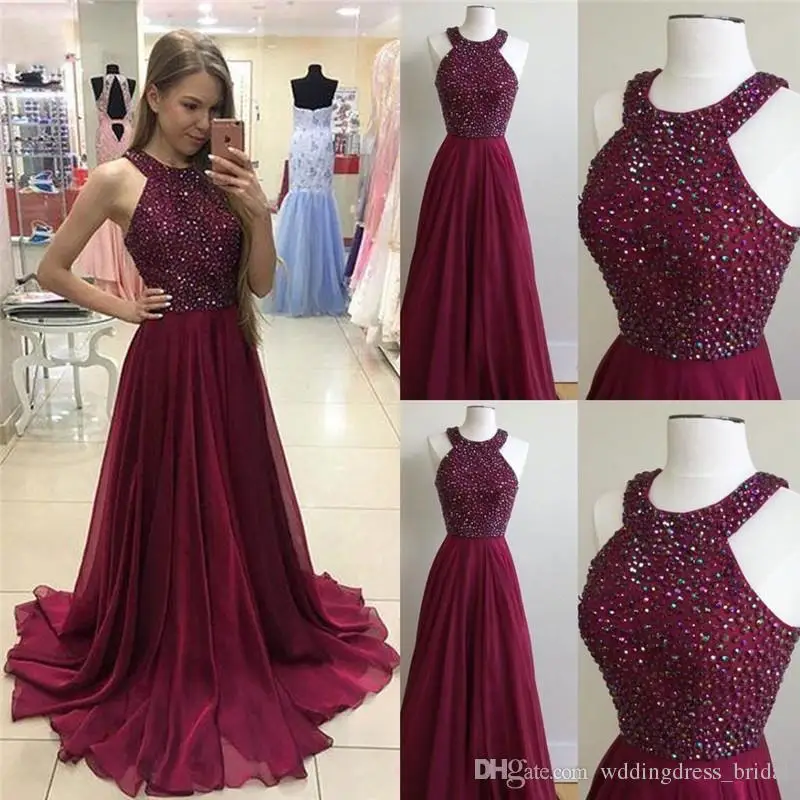 color as picture Платье для выпускного вечера с бисером длинное шифоновое платье vestido de festa Формальное Пышное вечернее платье для выпускного вечера robe de soiree реальное изображение - Цвет: color as picture