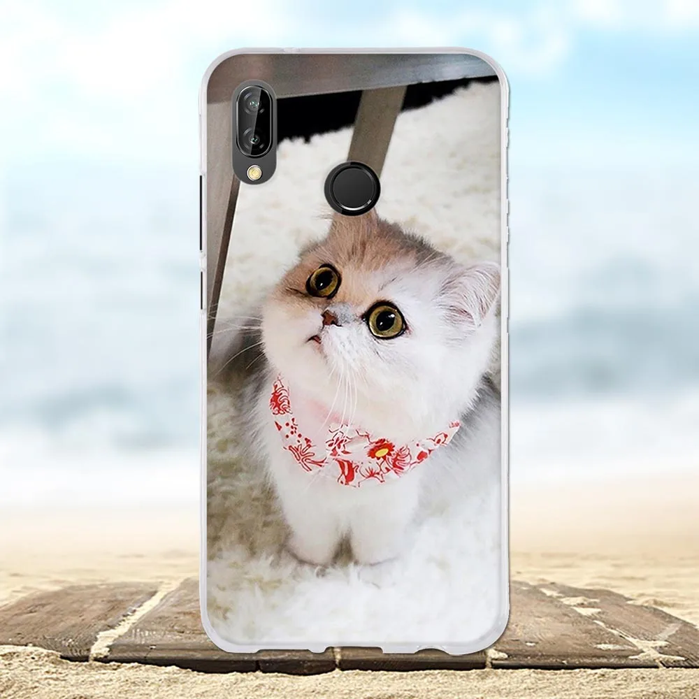 For Huawei P20 Lite Case Soft TPU Silicone ANE-LX1 ANE-LX2 Cover Animal Patterned Nova 3e Bumper | Мобильные телефоны и