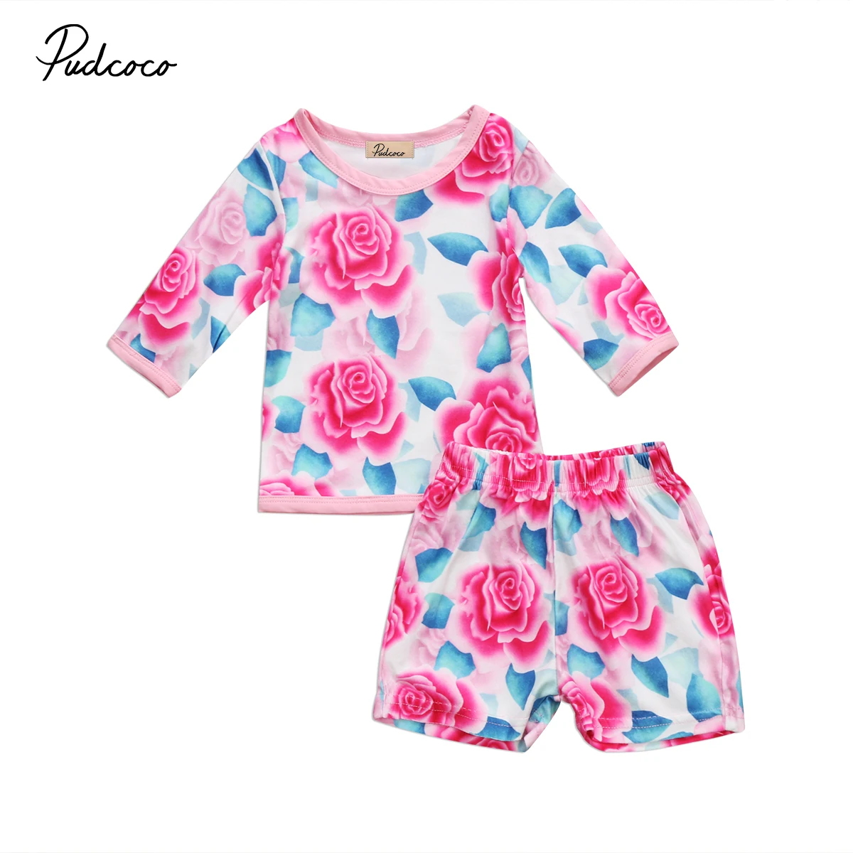 Pudcoco/Новое поступление Лидер продаж красивые топы с цветочным рисунком для