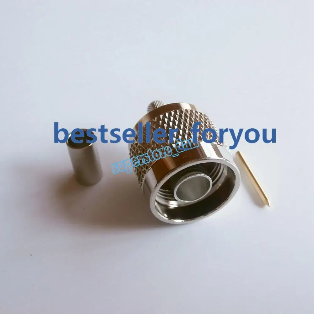 

1x Connector Straight N Male Plug Crimp RG58 RG142 LMR195 RG400 Cable