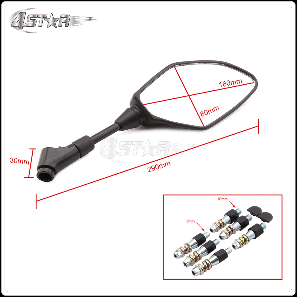 

Motorcycle Scooter Plastic Black Rearview Side Mirrors Rear View Mirror For YAMAHA MT09 MT-09 MT10 MT07 MT03 MT25 Motorcycle