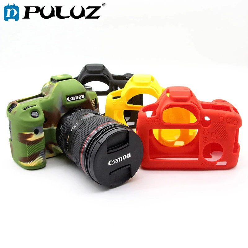 

PULUZ Soft Silicone Protective Case For Canon 1300D 77D 800D 80D 6D 5D4 5D3 650D Nikon D850 Fuji XT10 Case