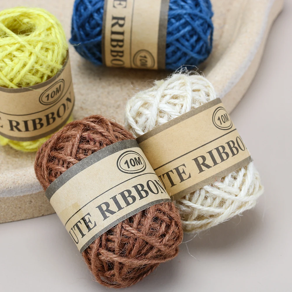 10m*1mm Natural Jute Twine DIY Rope Cord Hemp Ropes String Rustic Packing Wedding Home Textile Garment Decoration Craft | Дом и сад