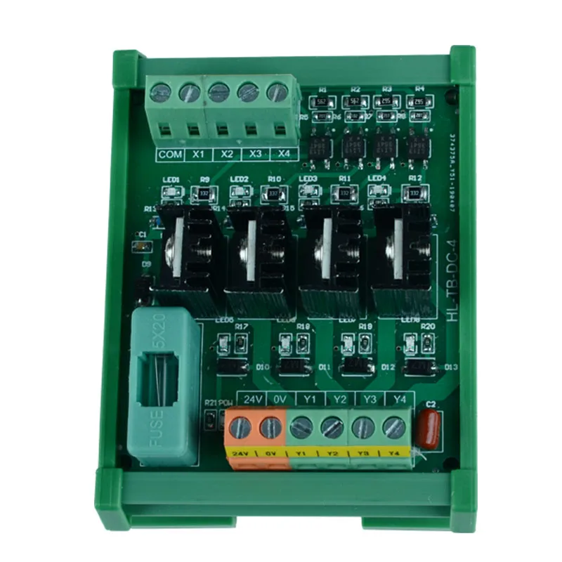 4 канала PLC усилитель плата dc транзистор выход Защитная Электромагнитный Клапан
