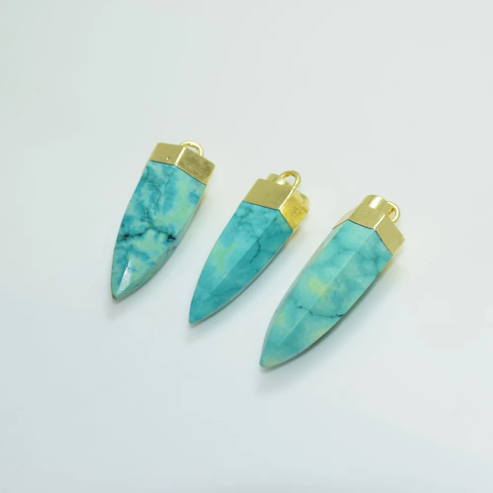 5 шт. Мужская позолоченная подвеска в виде пули