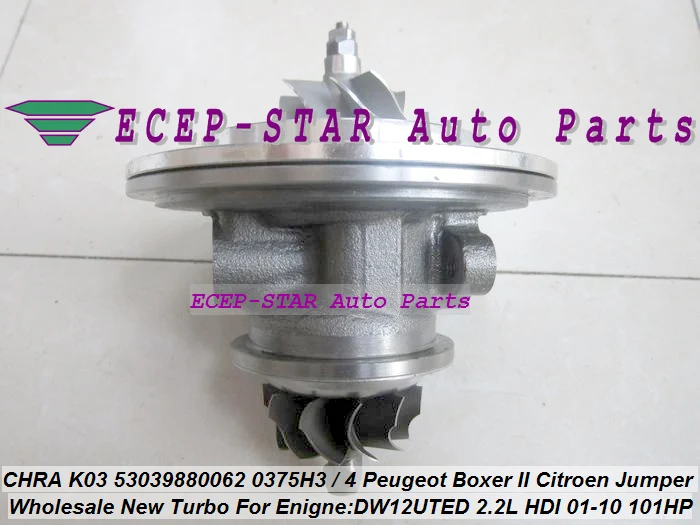 Free Ship Turbo Cartridge CHRA K03 62 53039880062 53039700062 For Peugeot Boxer II Citroen Jumper 2001-10 DW12UTED 2.2L HDI | Автомобили и