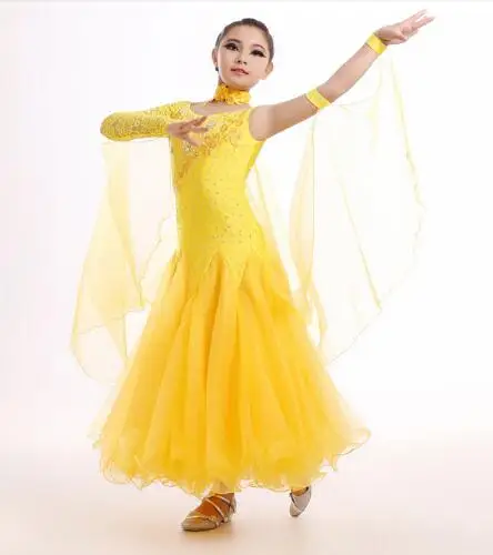 Детское платье для латиноамериканских танцев элегантное ярко розовое