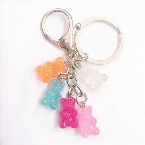 as picture 1 шт. Gummy Bear брелок Flatback смола подвеска амулеты красочные сумки брелок для женщин - Цвет: as picture