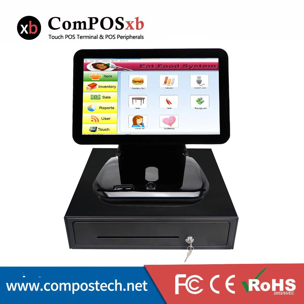 ComPOSxb 15 6 ''емкостный сенсорный pos система все в одном epos терминал/400 мм денежный