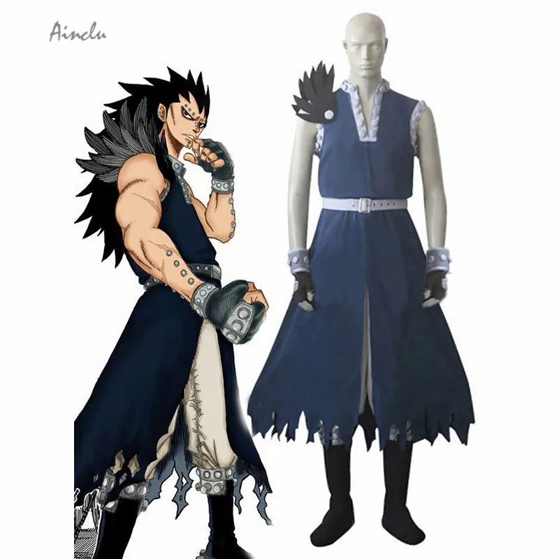 Ainclu синий Сказочный хвост Дракон Slayer Gajeel Redfox Карнавальный Костюм Аниме для