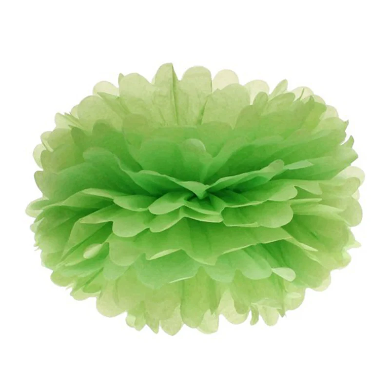 grass green 5 шт. 6 ''-12'' бумажные помпоны для свадебных декораций бумажные цветы шар для детского дня рождения украшения бумажные помпоны - Цвет: grass green