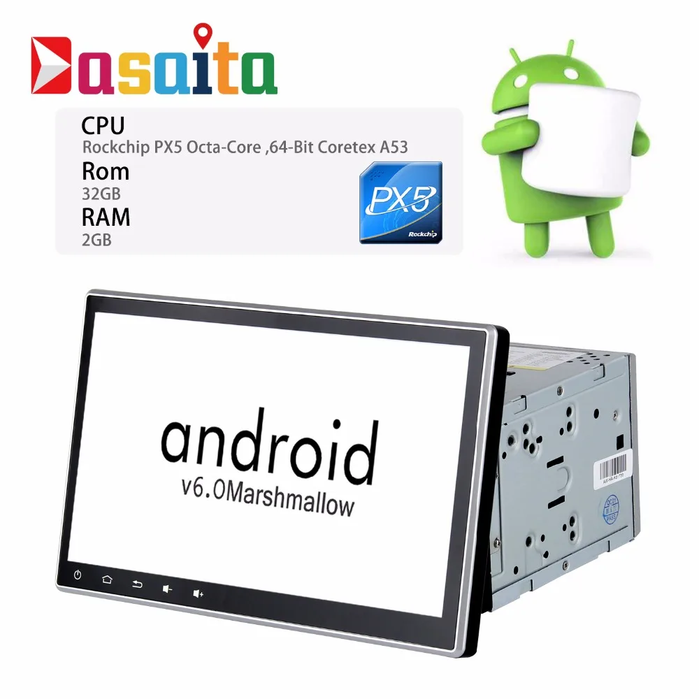 Android 6.0 2Din автомобиля GPS игрока Нави Для универсальный автомобиль с 10.2 &quotOcta core