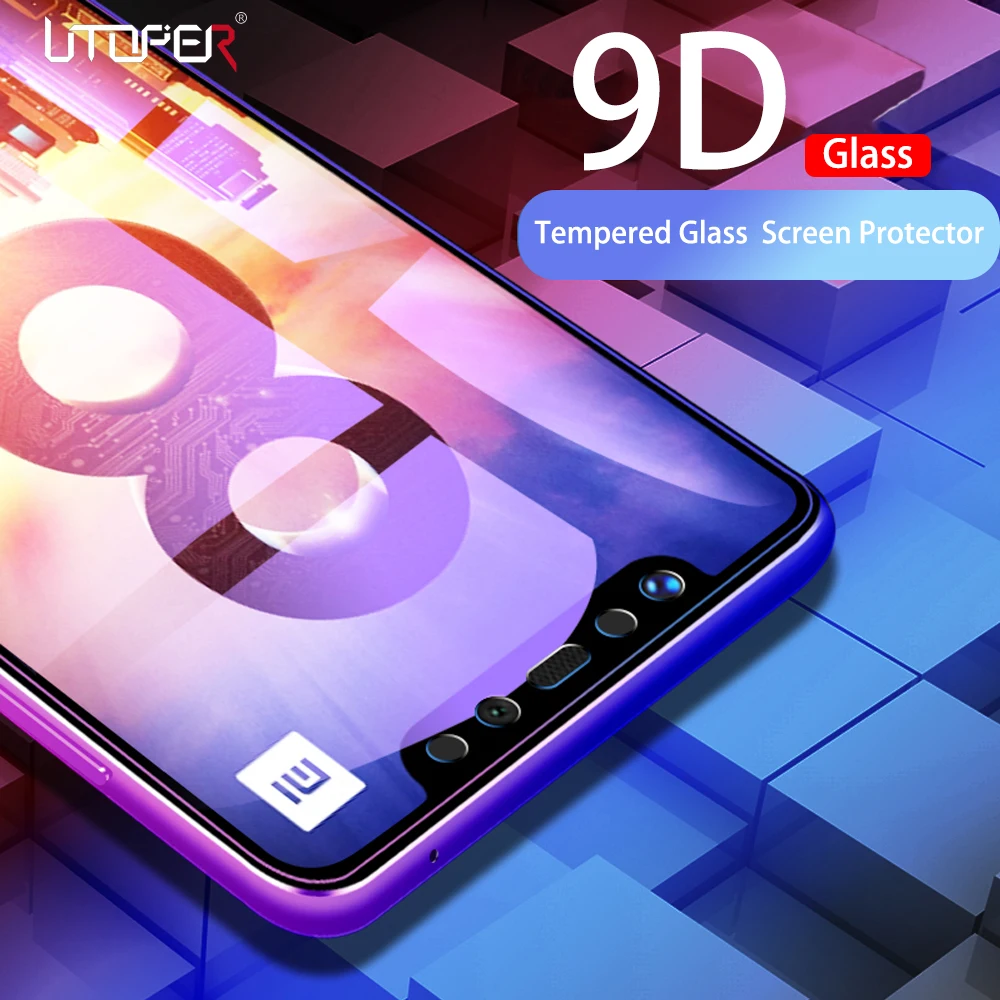 9D закаленное защитное стекло для Redmi Note 6 Pro Защитное экрана Xiaomi Mi 8 Lite Play Mix 3 5 Plus 6A |