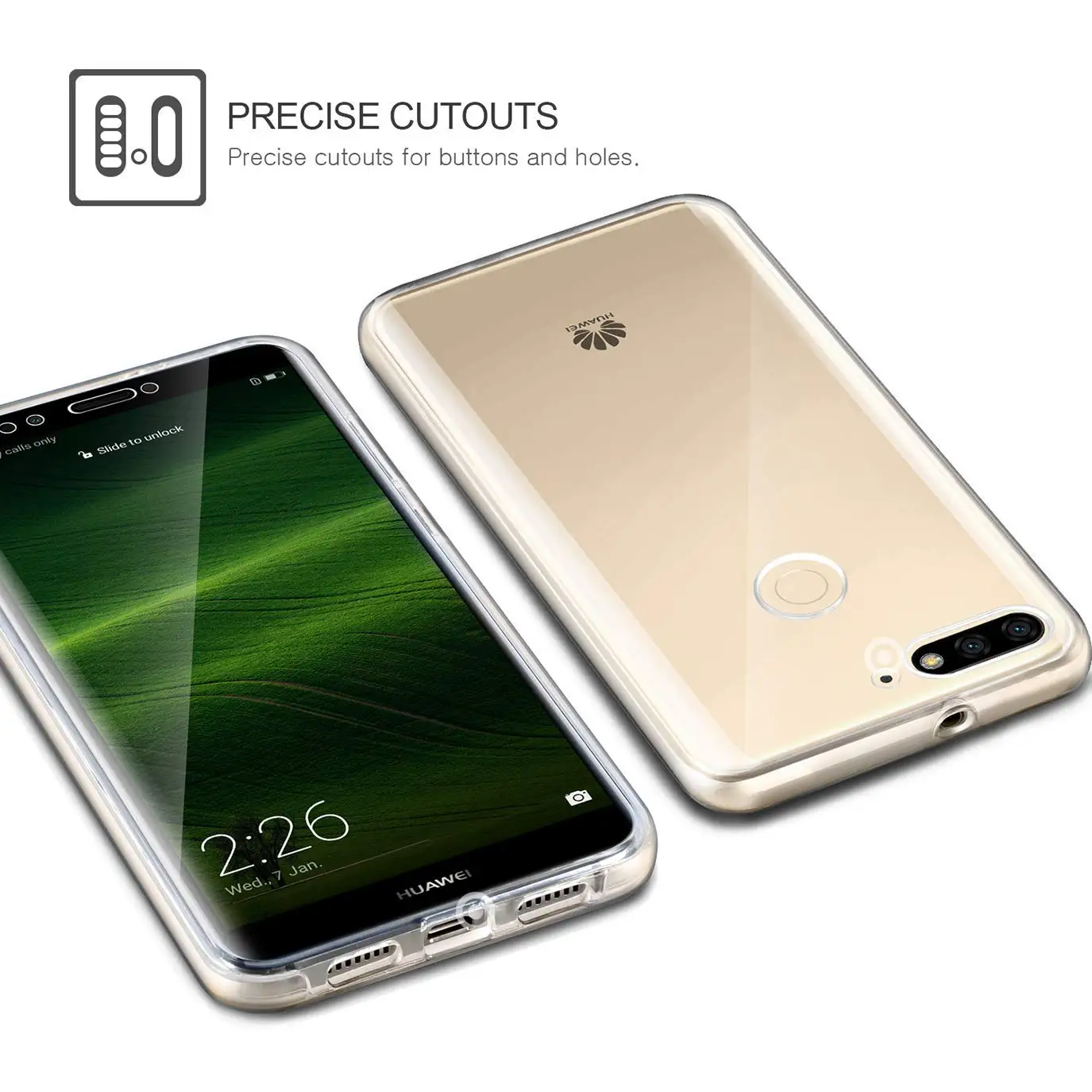 Чехол из прозрачного силикона на 360 градусов для Huawei Honor 7A 5 45 Pro 7 дюймов Тонкая