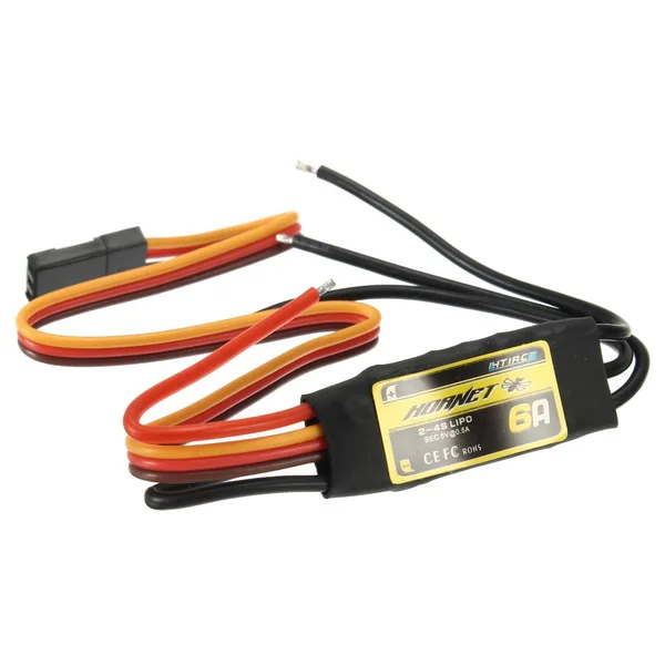 Htirc Hornet серии 6A 2 4S бесщеточный ESC с 5V/0.5A BEC для RC самолета|brushless esc|esc 6aesc brushless |