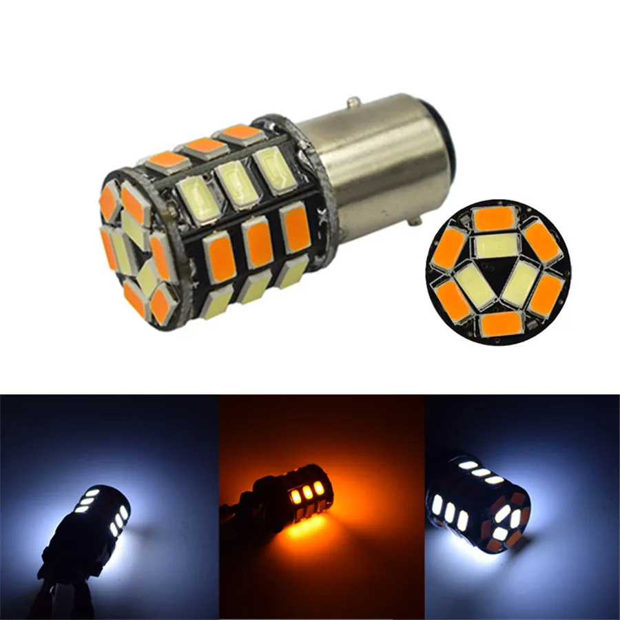 Светодиодный стоп светильник 2 шт. 1157 5630 33SMD BAY15D Янтарный/белый 33 светодиодный s S25