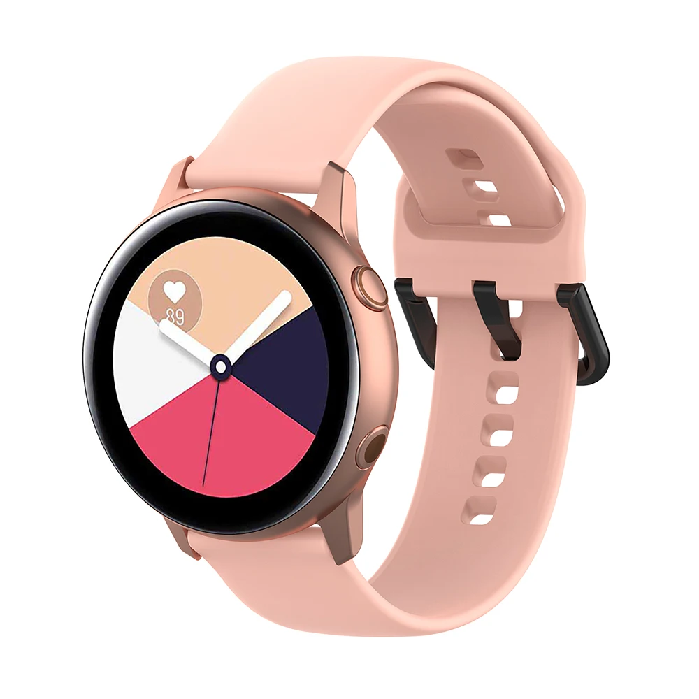 20 мм сменный ремешок для часов для samsung Galaxy Watch Active 42 мм gear S2 R810 R500 Amazfit GTR силиконовый браслет на запястье